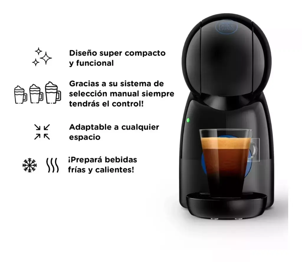 CAFETERA MARCA MOULINEX DOLCE GUSTO PICCOLO XS NEGRA