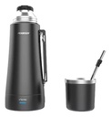 TERMO ELECTRICO MARCA PEABODY ET1001N E- TERMO 1LT+ MATE Y BOMBILLA COLOR NEGRO