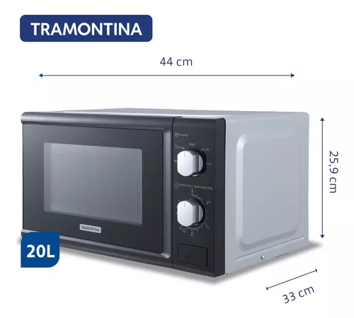 HORNO MICROONDAS TRAMONTINA GLASS-COOK  20LTS 
