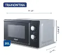 HORNO MICROONDAS TRAMONTINA GLASS-COOK  20LTS 