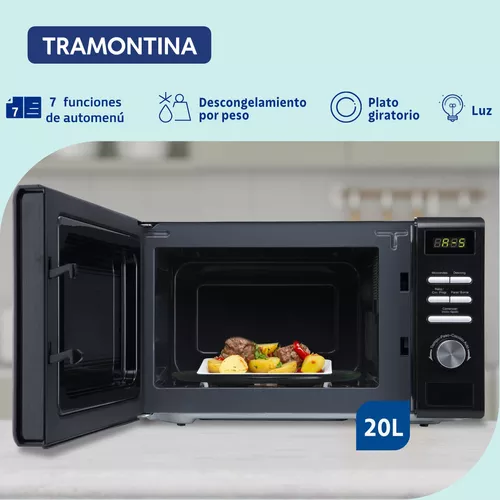 HORNO MICROONDAS TRAMONTINA GLASS-COOK  20LTS 