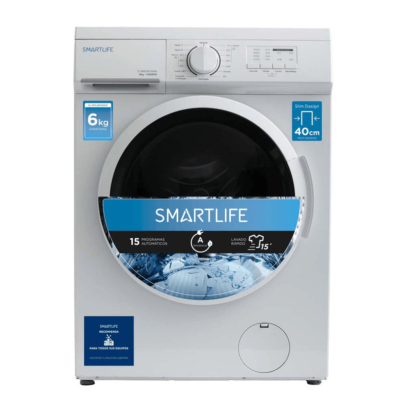 LAVARROPAS AUTOMATICO SMARTLIFE 6KG SLIM DESING 