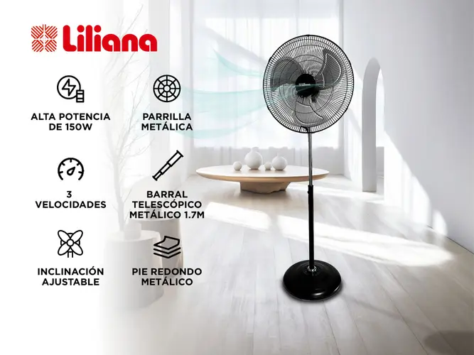 VENTILADOR DE PIE LILIANA 20" INDUSTRIAL 