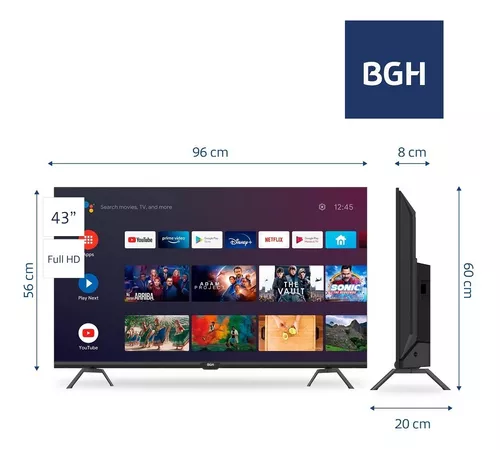TV LED MARCA BGH ANDROID FULL HD 43"  MODELO -B4322FS5A 