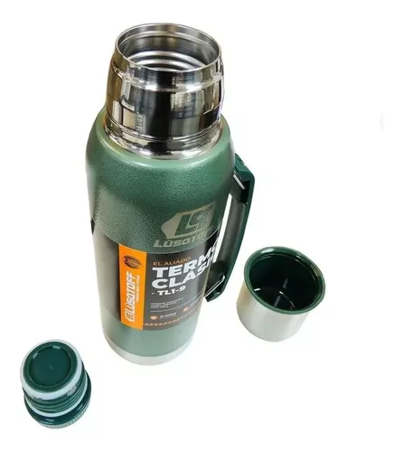 TERMO ACERO INOXIDABLE LUSQTOFF 1 LITRO FRIO/ CALOR COLOR VERDE