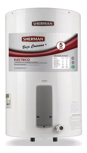 TERMOTANQUE SHERMAN 55 LTS ELECTRICO CARGA SUPERIOR 