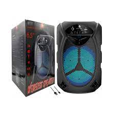 PARLANTE BLUETOOTH MARCA HYTOSHY kTS-1333 C/ MICROFONO- LUCES LED 6.5″