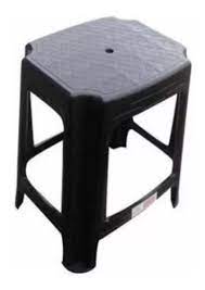 BANQUETA DE PLASTICO MASCARDI COLOR NEGRO