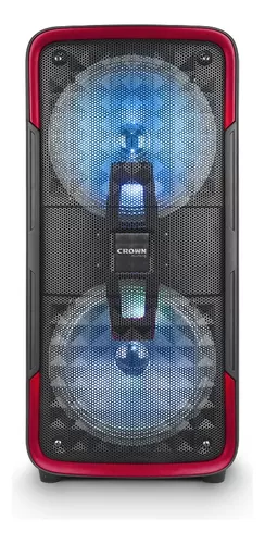 PARLANTE PORTATIL BLUETOOTH LUCES LED CROWN MUSTANG ATOMIC 8 COLOR NEGRO
