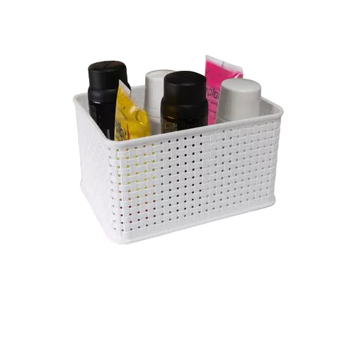 CESTO PLASTICO SIMIL RATAN MEDIANO
