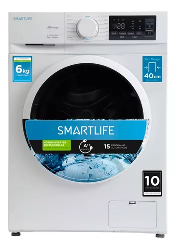 LAVARROPAS AUTOMATICO SMARTLIFE INVERTER 6 KG C/FRONTAL