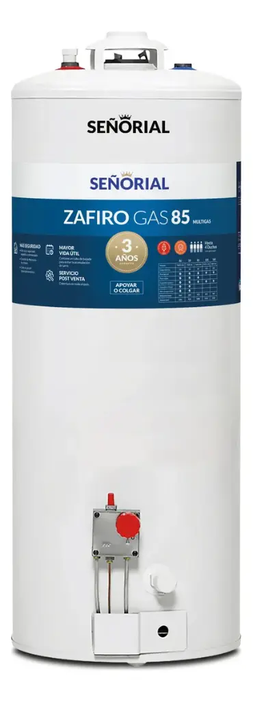 TERMOTANQUE SEÑORIAL MULTIGAS 85 LTS 