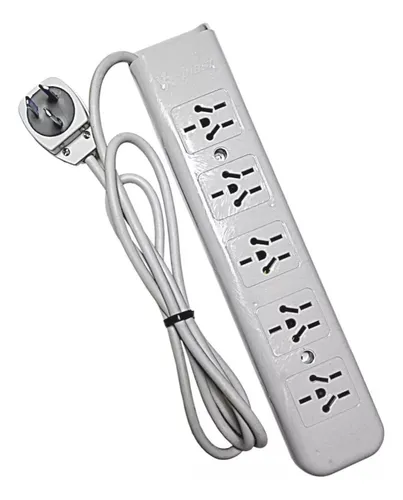 PROLONGADOR DE 5 TOMAS C/TECLA 5MTS CABLE 