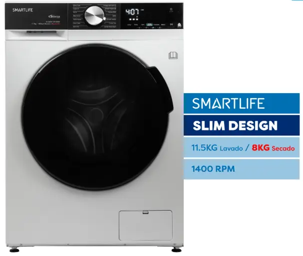 LAVASECARROPAS SLIM DESING SMARTLIFE 11.5KG - MOD SL-WDI11581400W 
