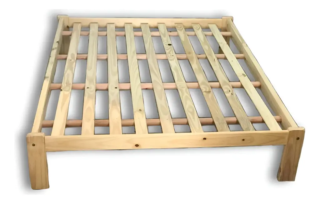 CAMA OTOMANA EN PINO 1.40 MTS 