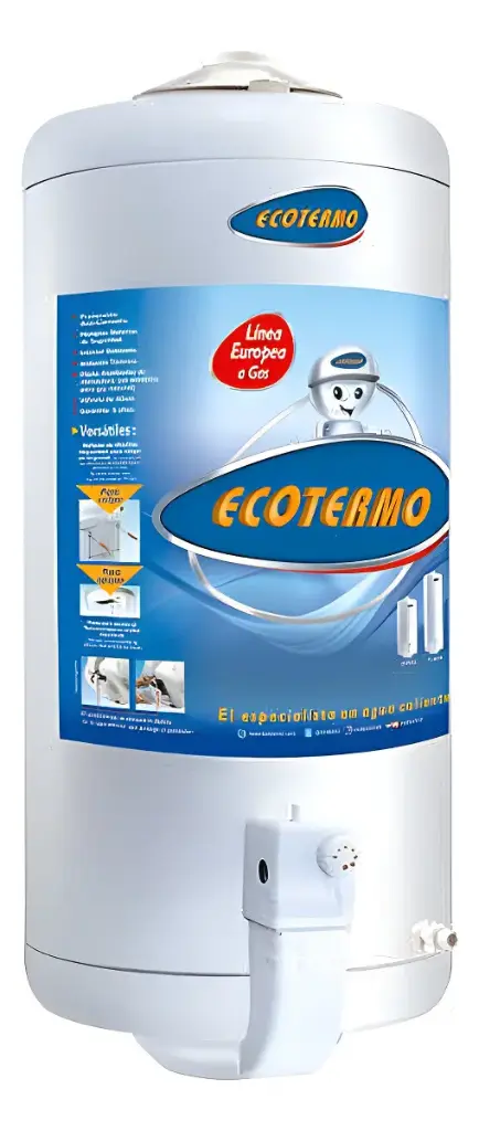 TERMOTANQUE ECO TERMO 80LTS A GAS CARGA SUPERIOR 