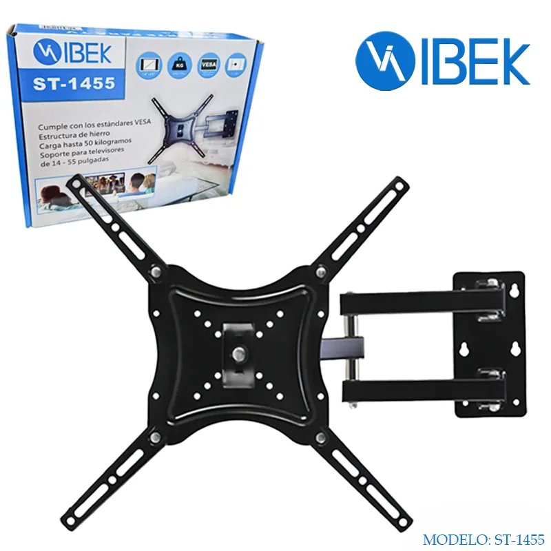 SOPORTE DOBLE BRAZO MOVIBLE IBEK DE 14"A 55" 