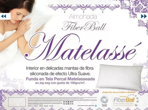 ALMOHADA FIBERBALL MODELO MATELASSE 70x40 
