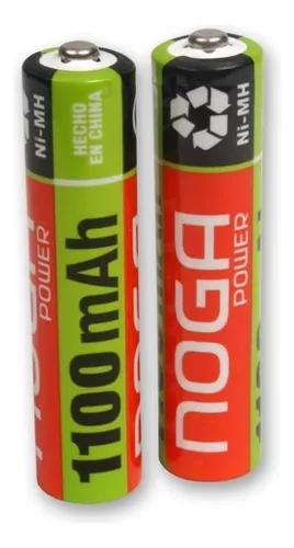 PILAS RECARGABLES NOGA AAA X 2 UNIDADES 
