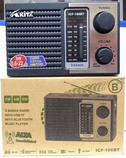 PARLANTE RADIO AKITA ICF-106BT