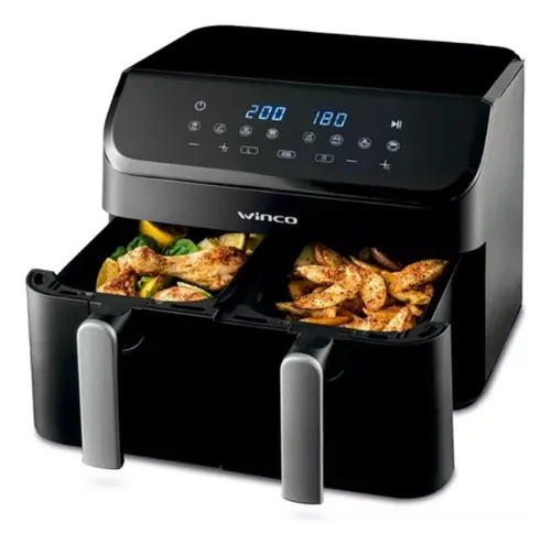 FREIDORA DE AIRE DUAL WINCO 9LTS W139