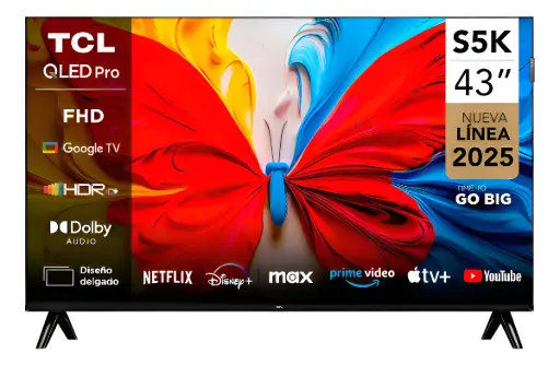 TV TCL QLED 43" 43S5K GOOGLE TV 