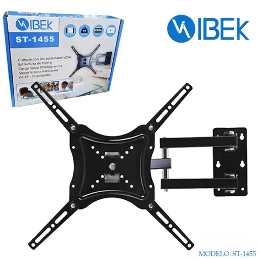 SOPORTE DOBLE BRAZO MOVIBLE IBEK DE 14"A 55" 